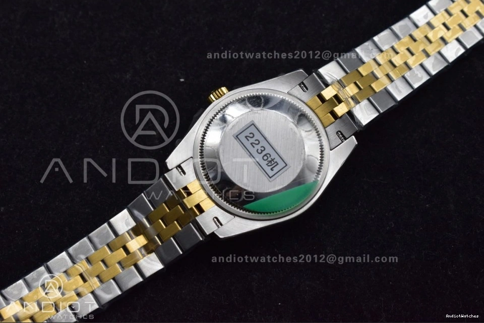 550 White DateJust 316L Roman GSF 31 Lightweight YG 278271 Bracelet Markers Steel President on Ladies Dial 1009